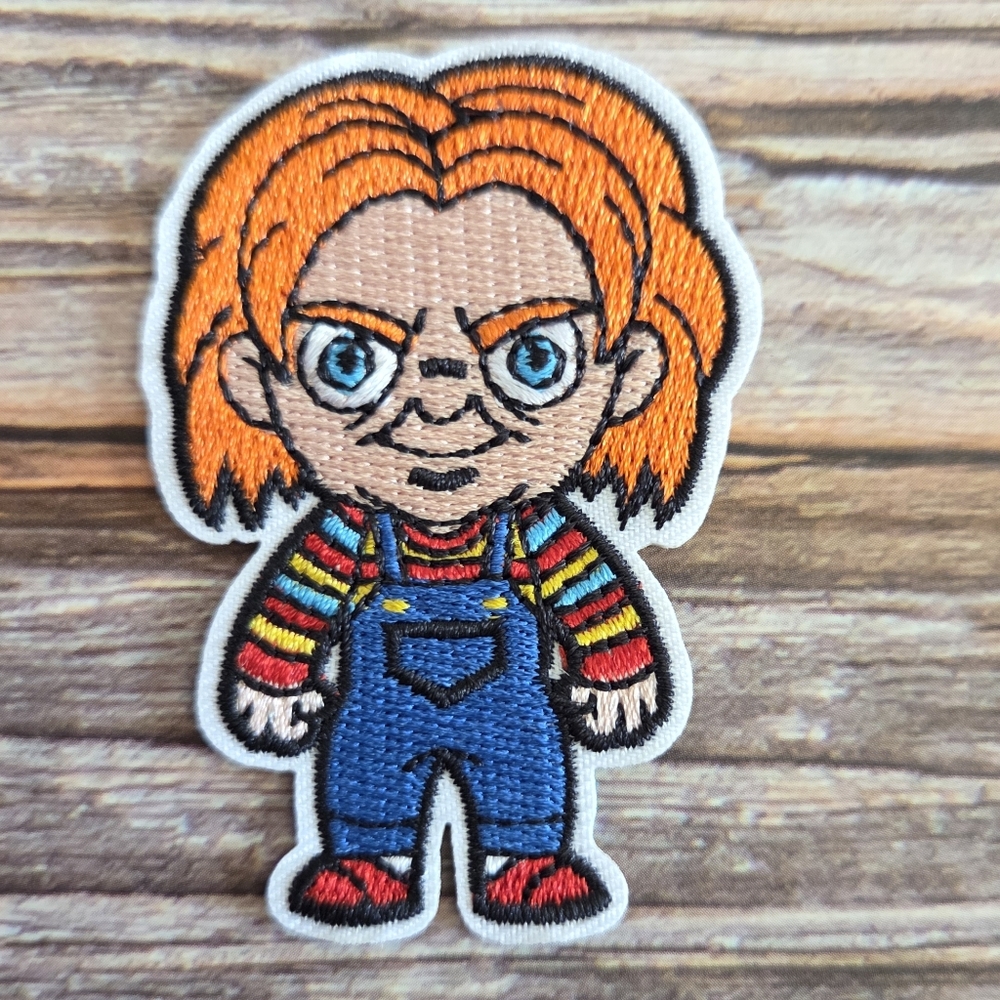 Chucky Doll Cartoon Vintage 1990s Horror Movie Embroidered Iron on Patch